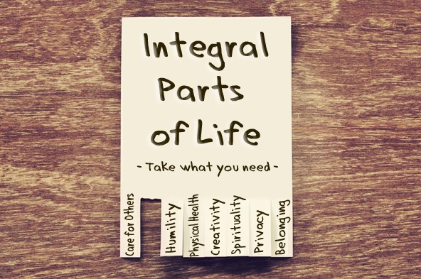 Post it note with different core values