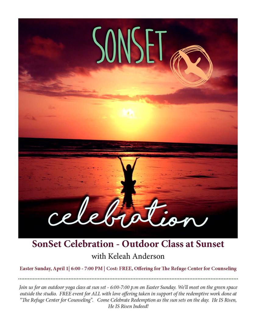 Outdoor yoga class flyer
