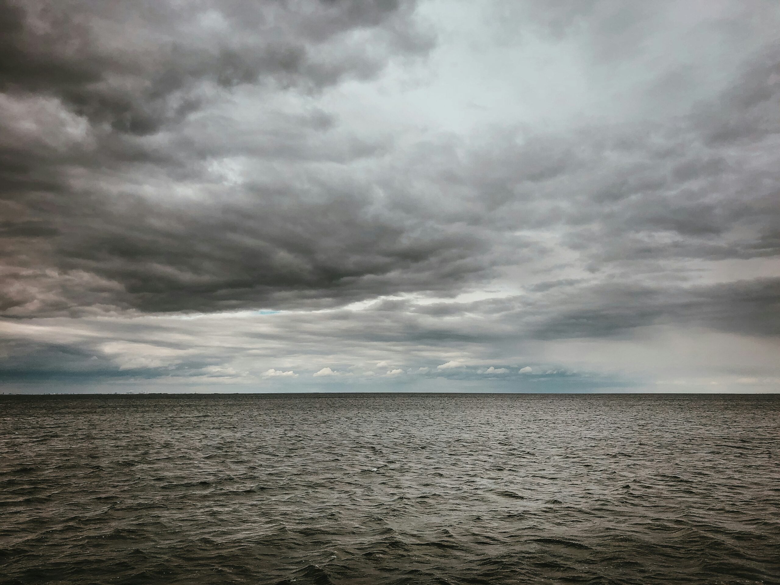 storm clouds over an ocean